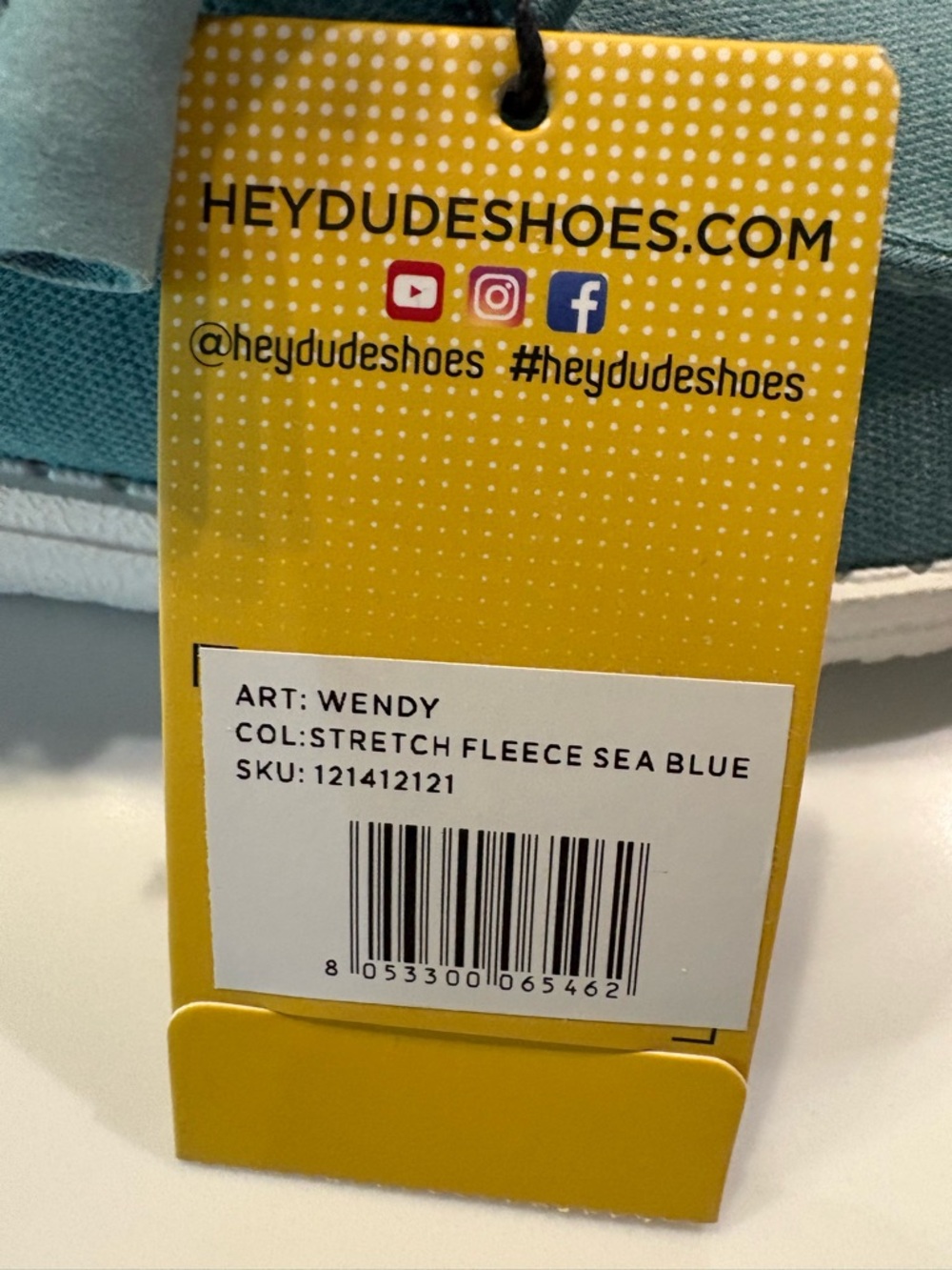 NWOB Hey Dudes Wendy Stretch Fleece Sea Blue, 7 - Picture 3 of 10